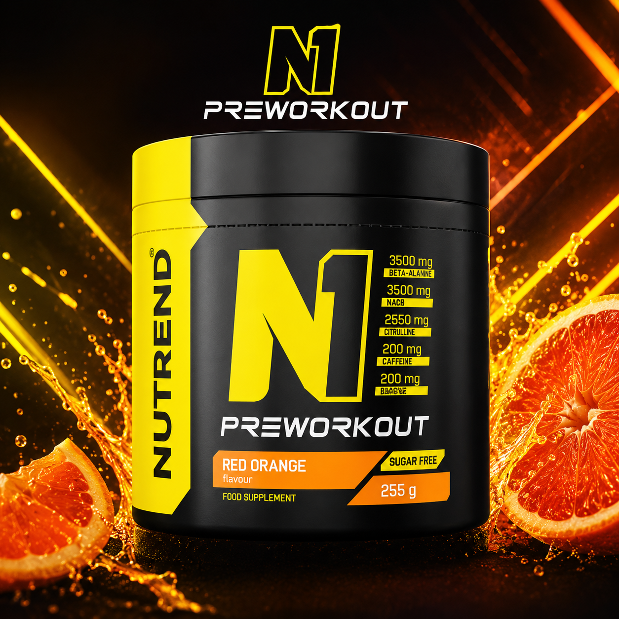 Nutrend N1 Preworkout 255 g Red Orange