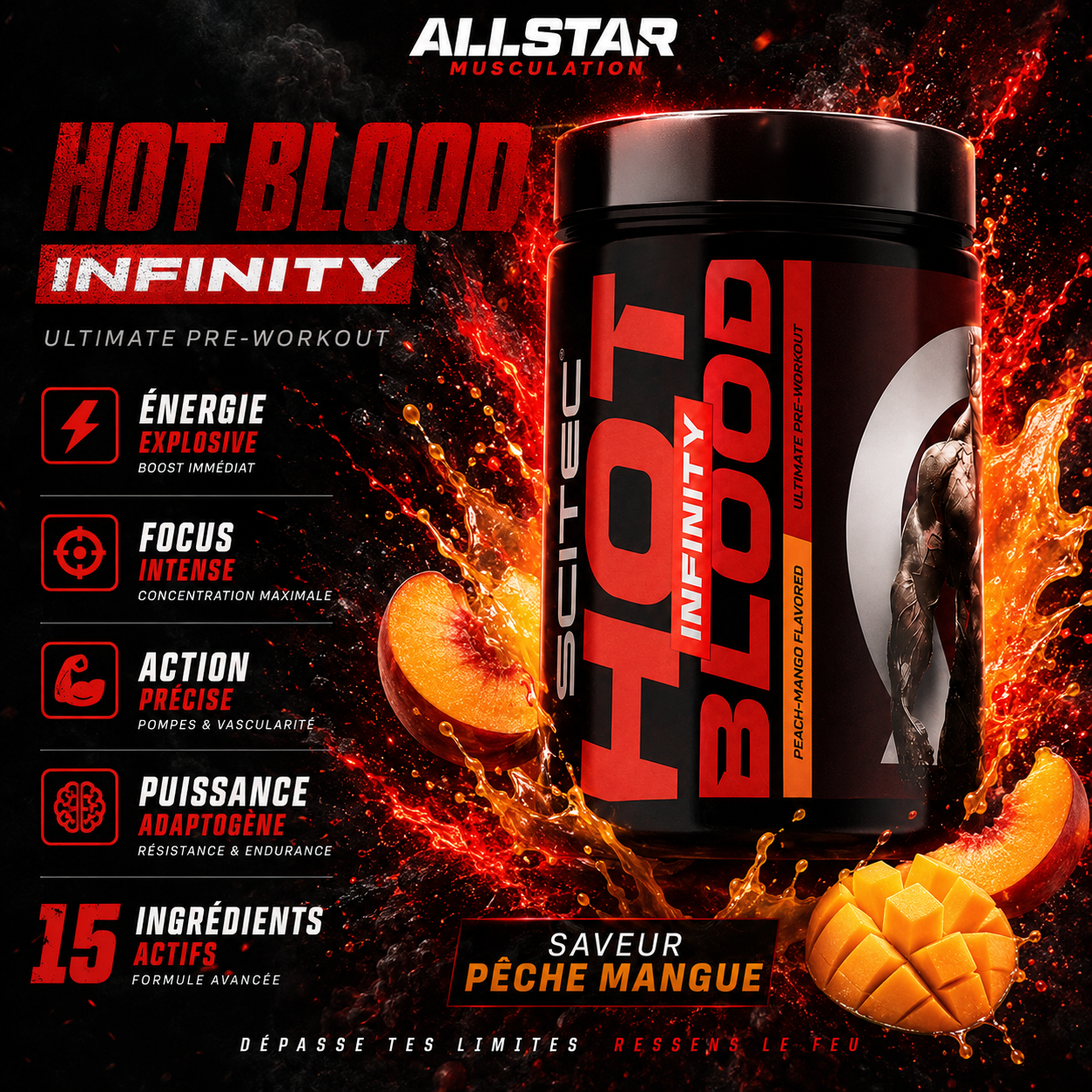 Hot Blood Infinity ingrédients et dosages