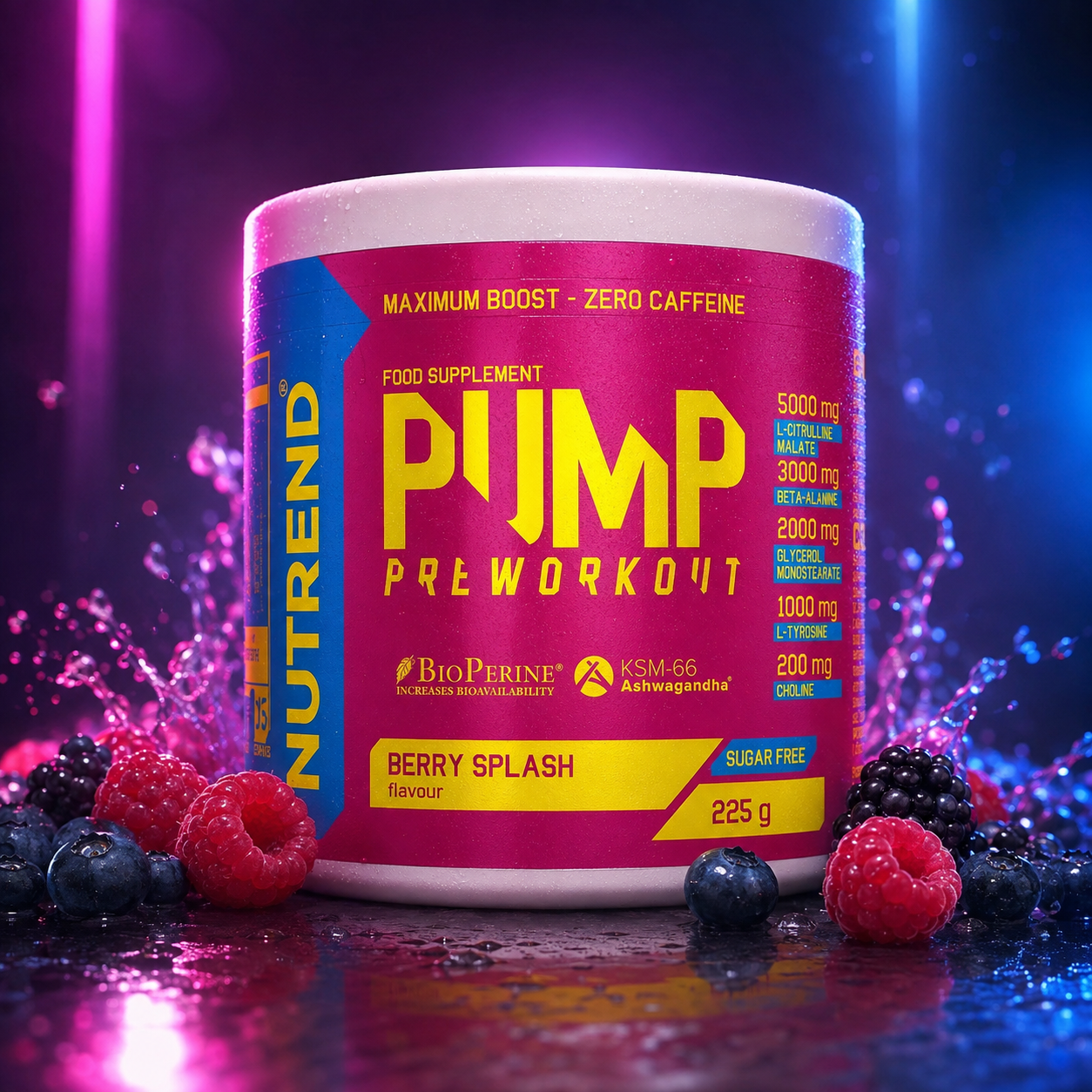 Nutrend Pump 10x25 g pre-workout sans caféine