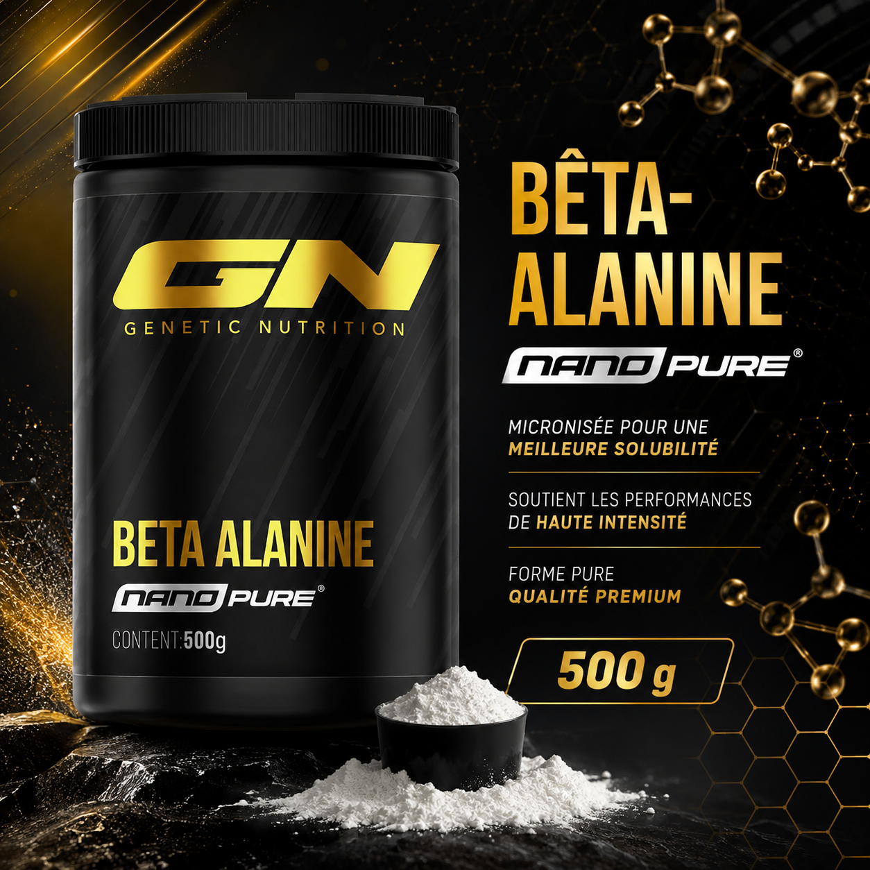 GN Nano Beta Alanine poudre pre-workout maison