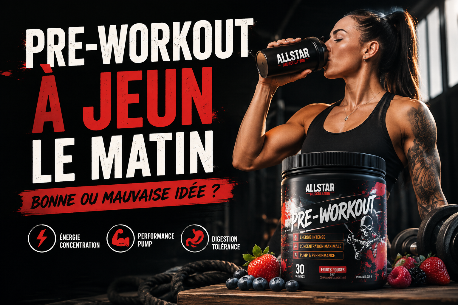 Pre-workout à jeun : peut-on en prendre le matin ?