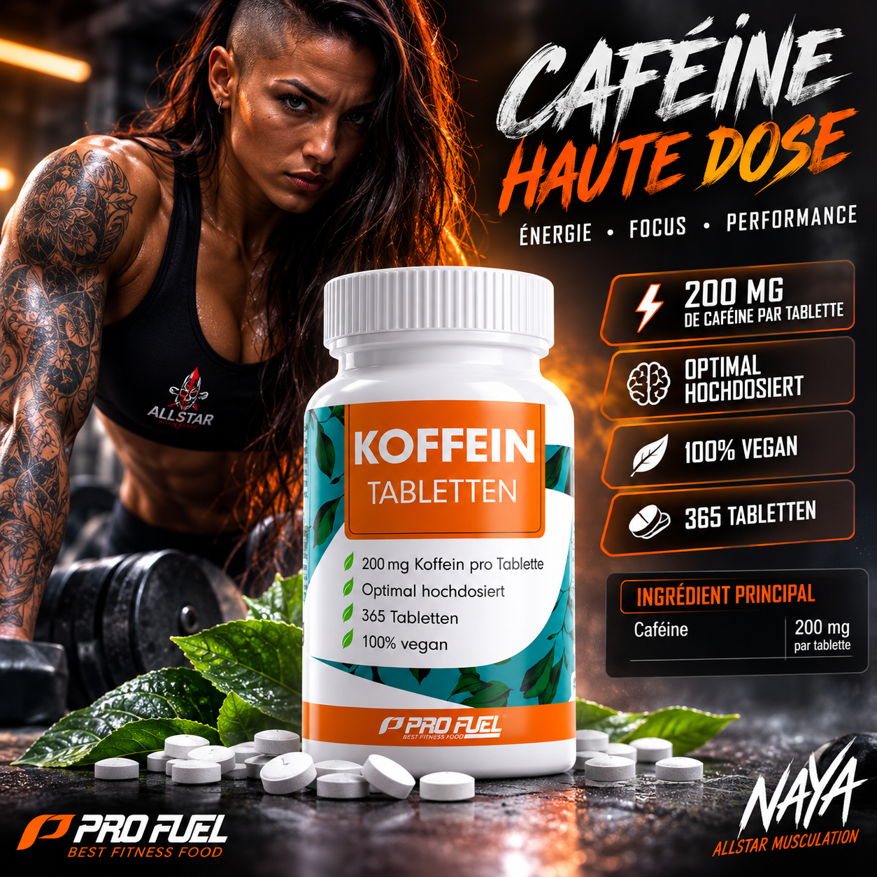 ProFuel Koffein avec Naya