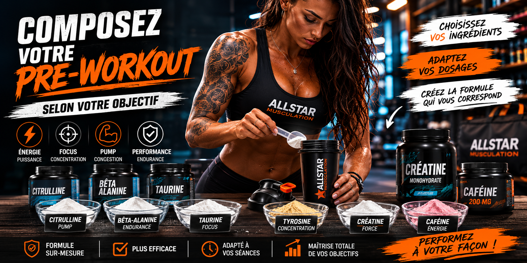 Comment composer son pre-workout ? Guide complet 2026