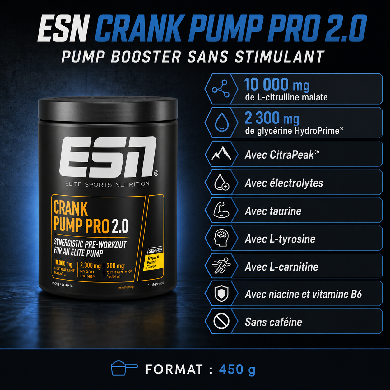 Crank Pump Pro ingrédients