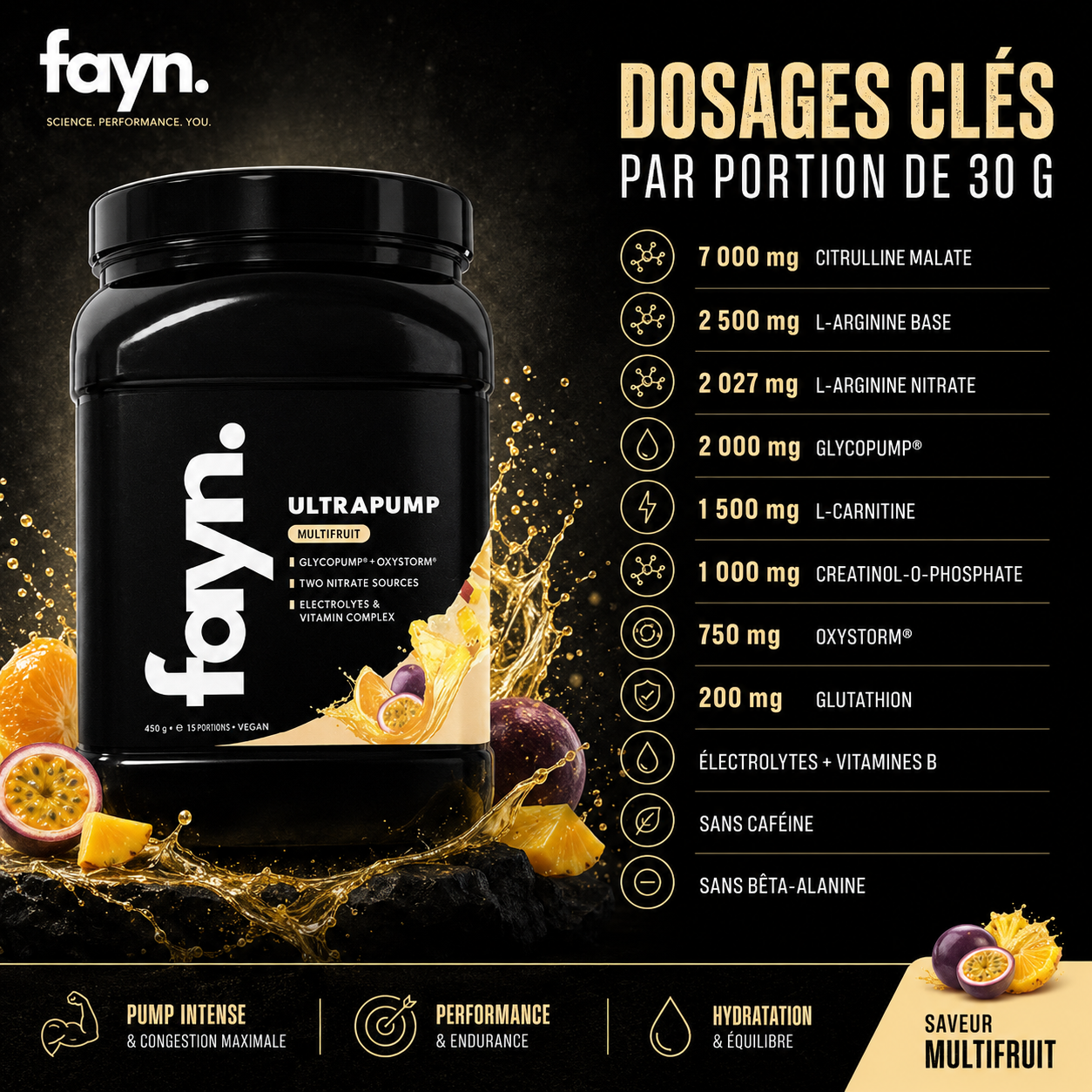 Fayn Ultrapump ingrédients