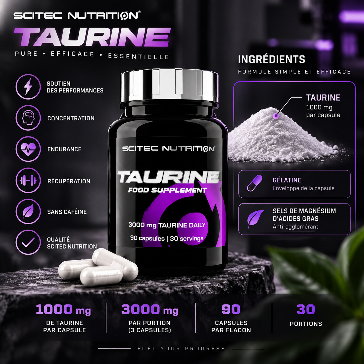 Scitec Taurine 3000 mg par portion