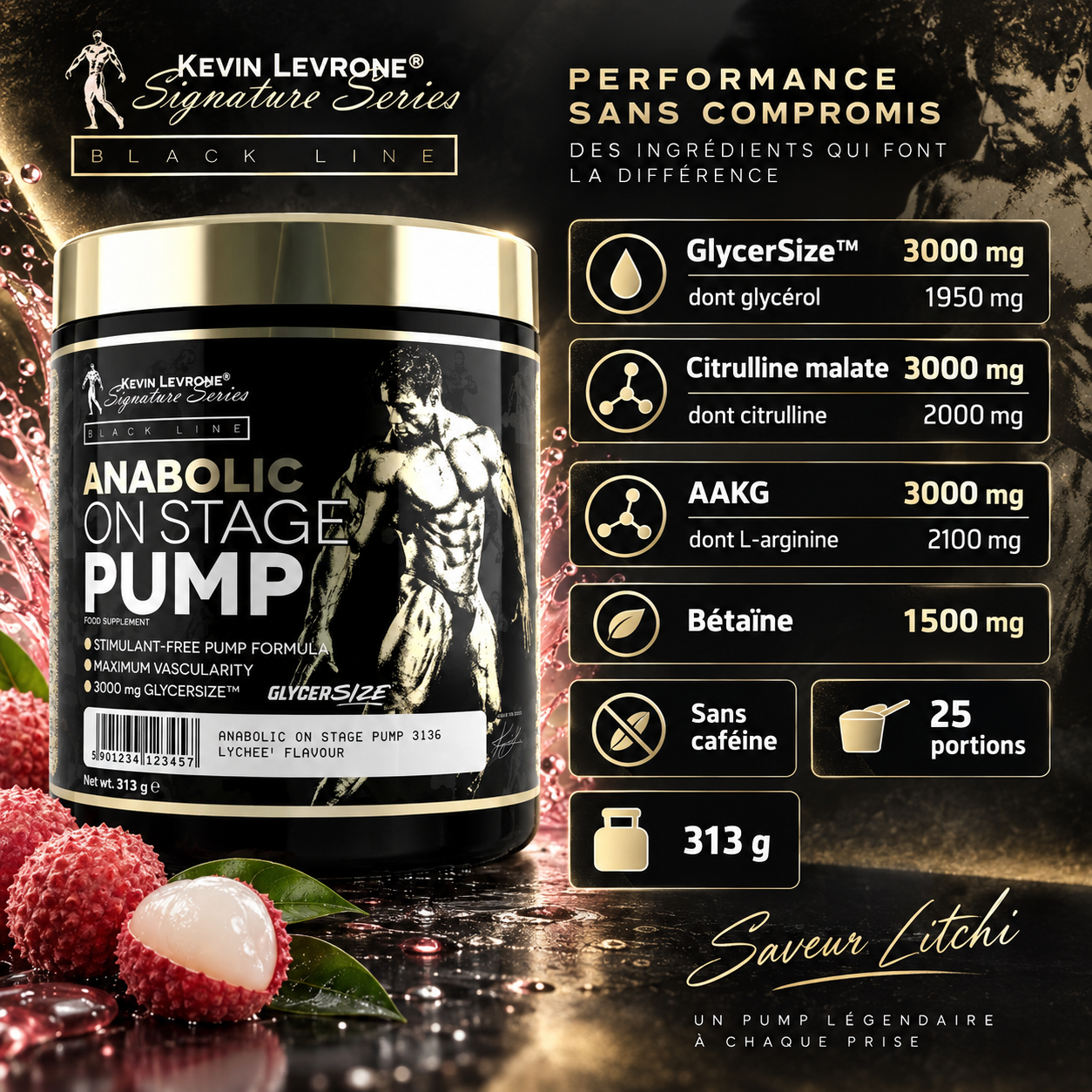 Kevin Levrone Anabolic On Stage Pump 313 g ingredients