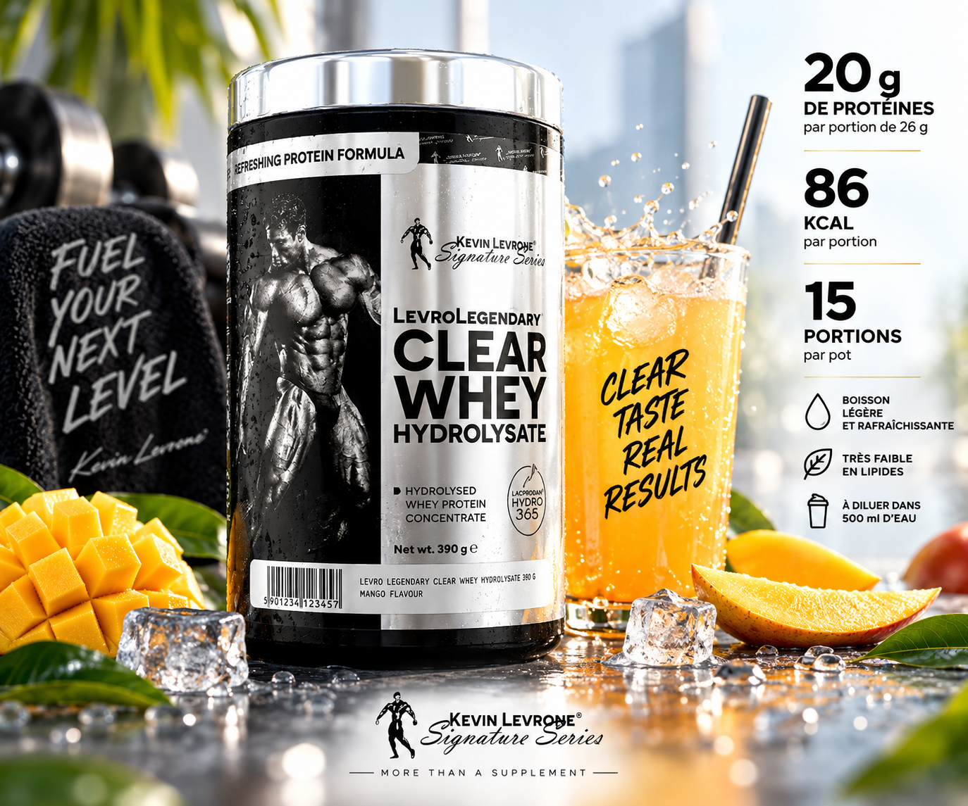 Kevin Levrone Clear Whey Hydrolysate 390 g ingredients