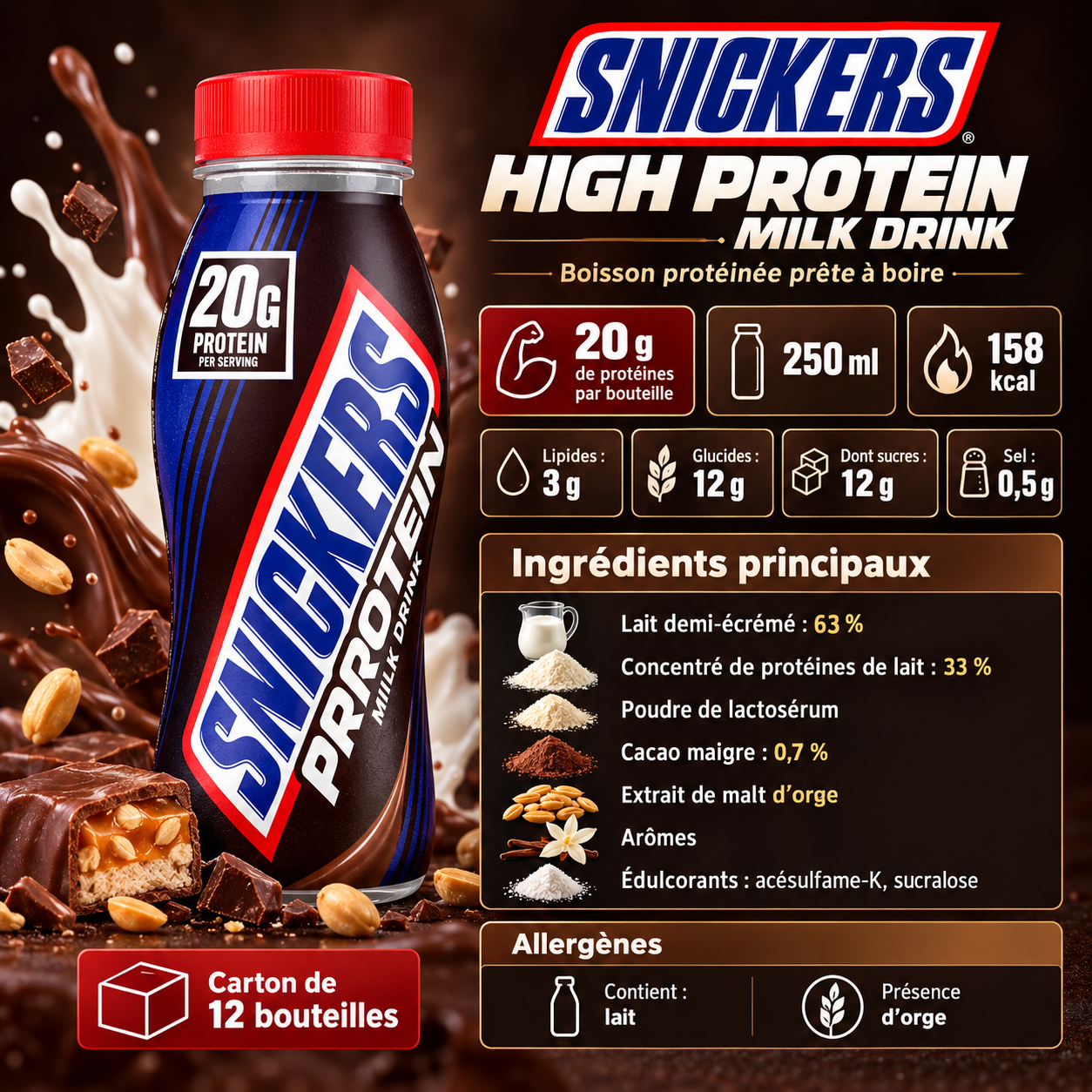 snickers ingredients