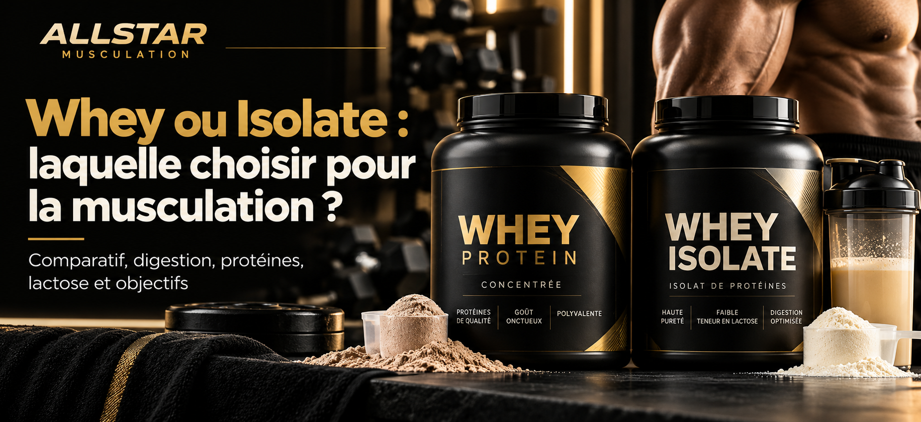 Whey ou Isolate : laquelle choisir pour la musculation ?