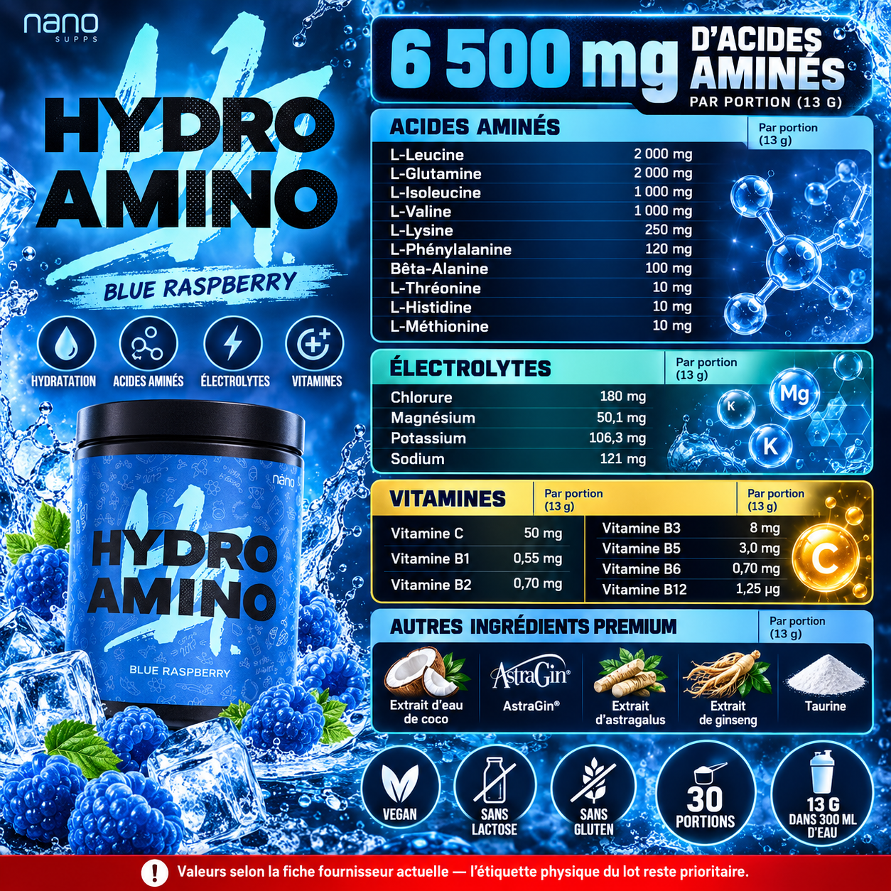 hydro amino ingredients