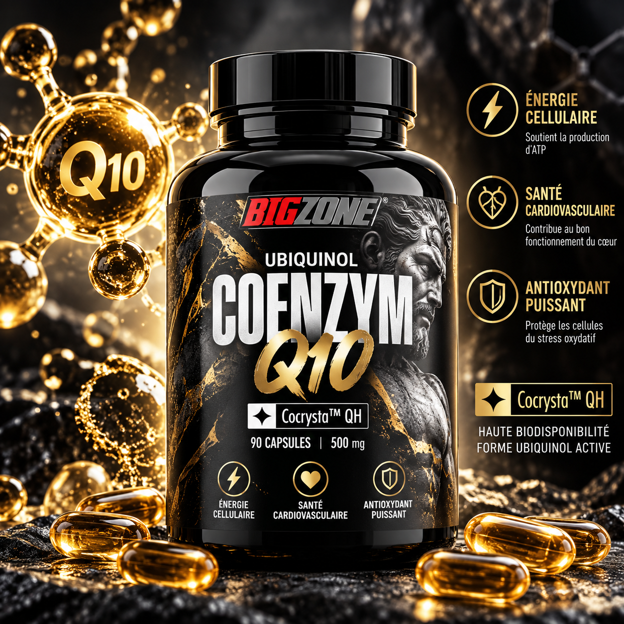 Big Zone Q10 Ubiquinol 90 Kapseln ingredients