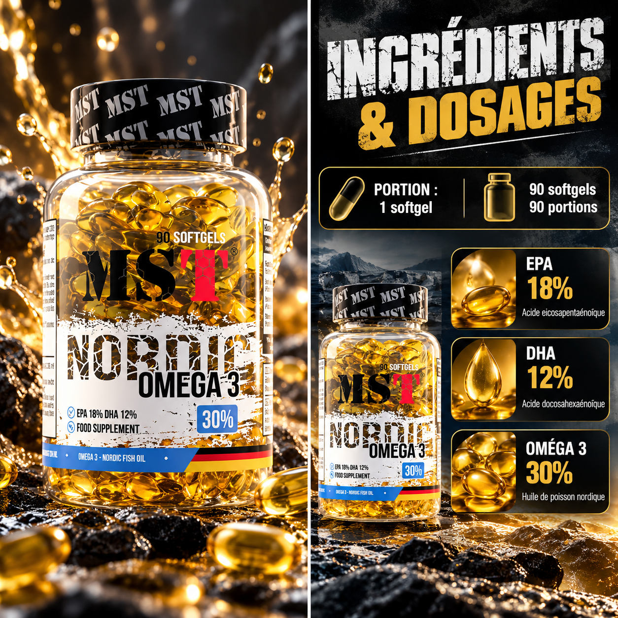 MST - Omega 3 Nordic Fish Oil 90 caps ingredients