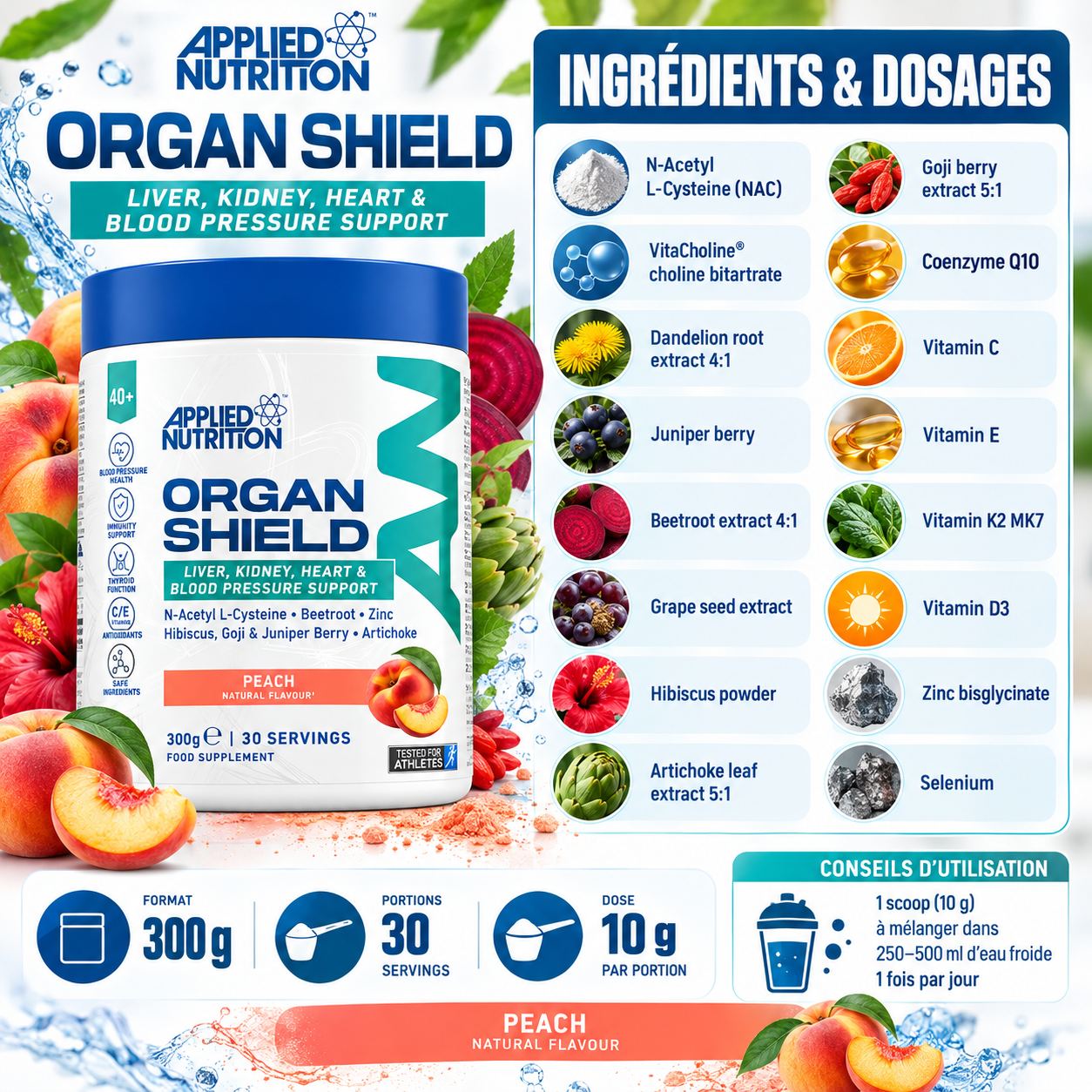 Applied Nutrition Organ Shield 300g ingredients