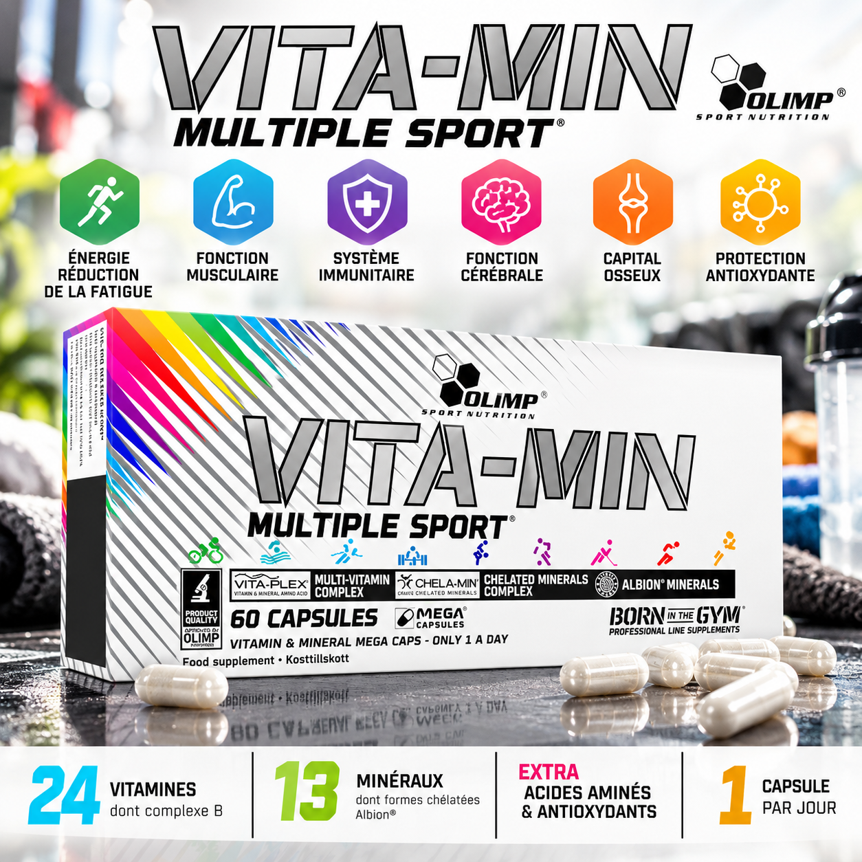 Olimp Vita-Min Multiple Sport 60 gélule ingredients