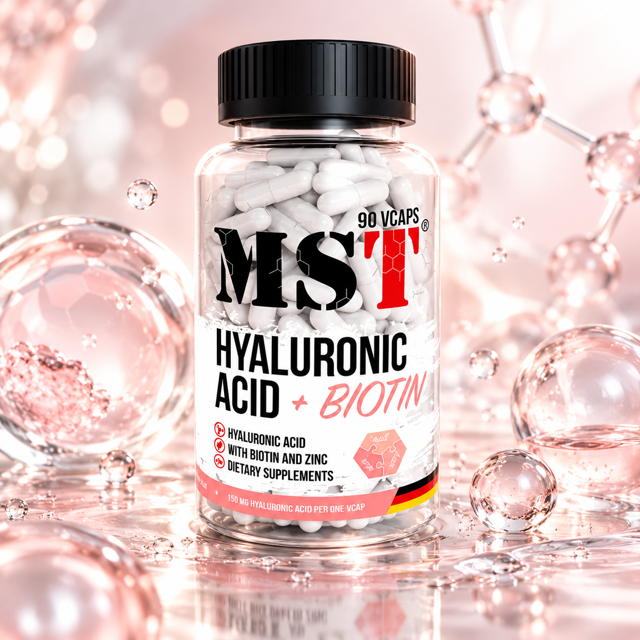 MST - Acide hyaluronique 150 mg + Biotine 90 capsules