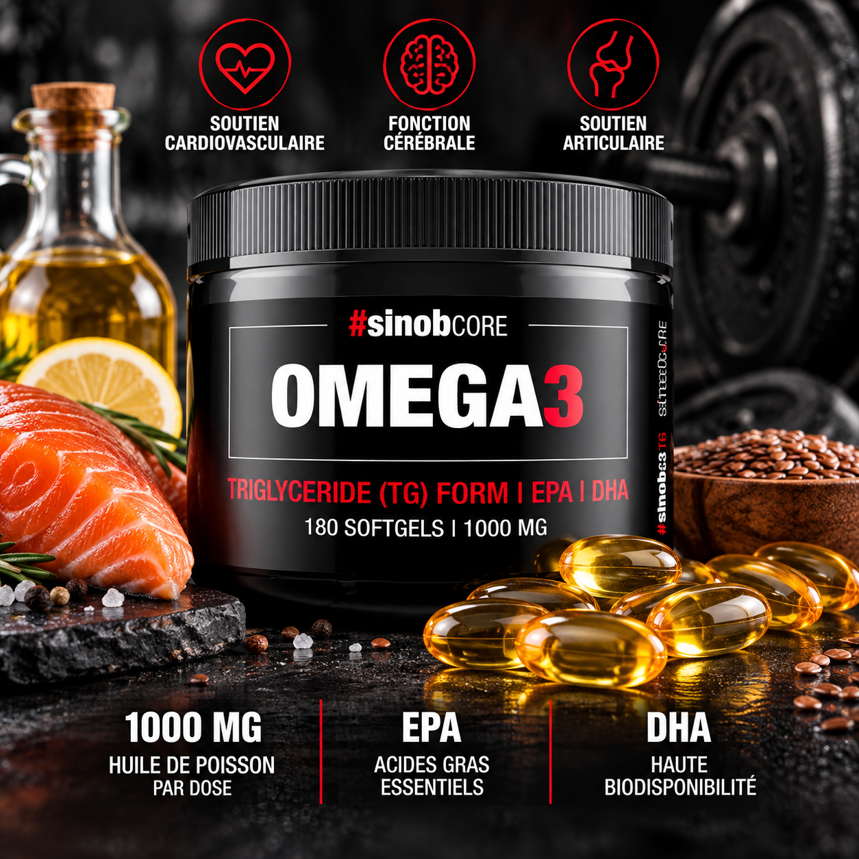 Sinob Omega 3 180 Softgels