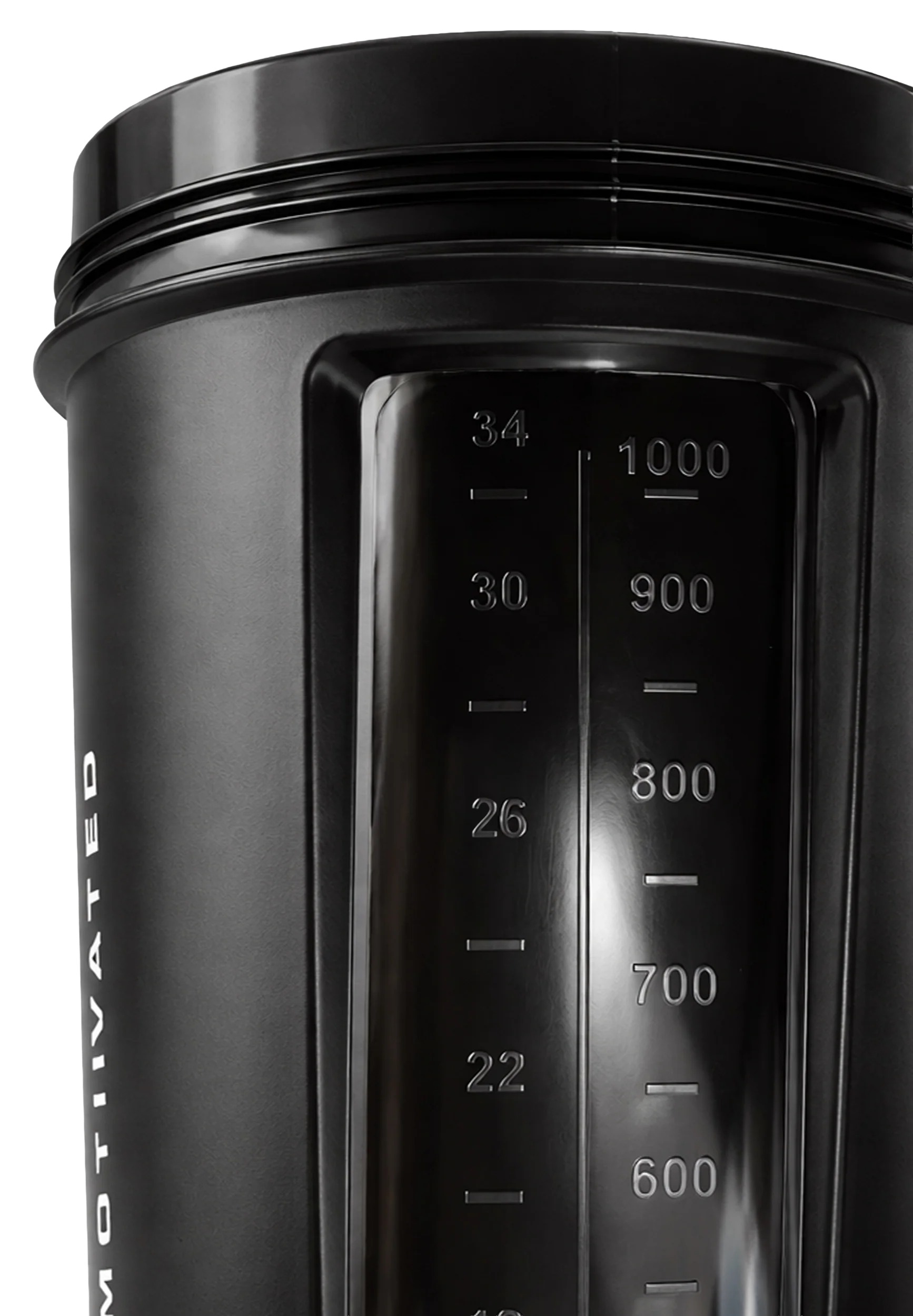 Shaker XXL Power Gorilla Wear 1000 ml noir et rouge - vue officielle 3