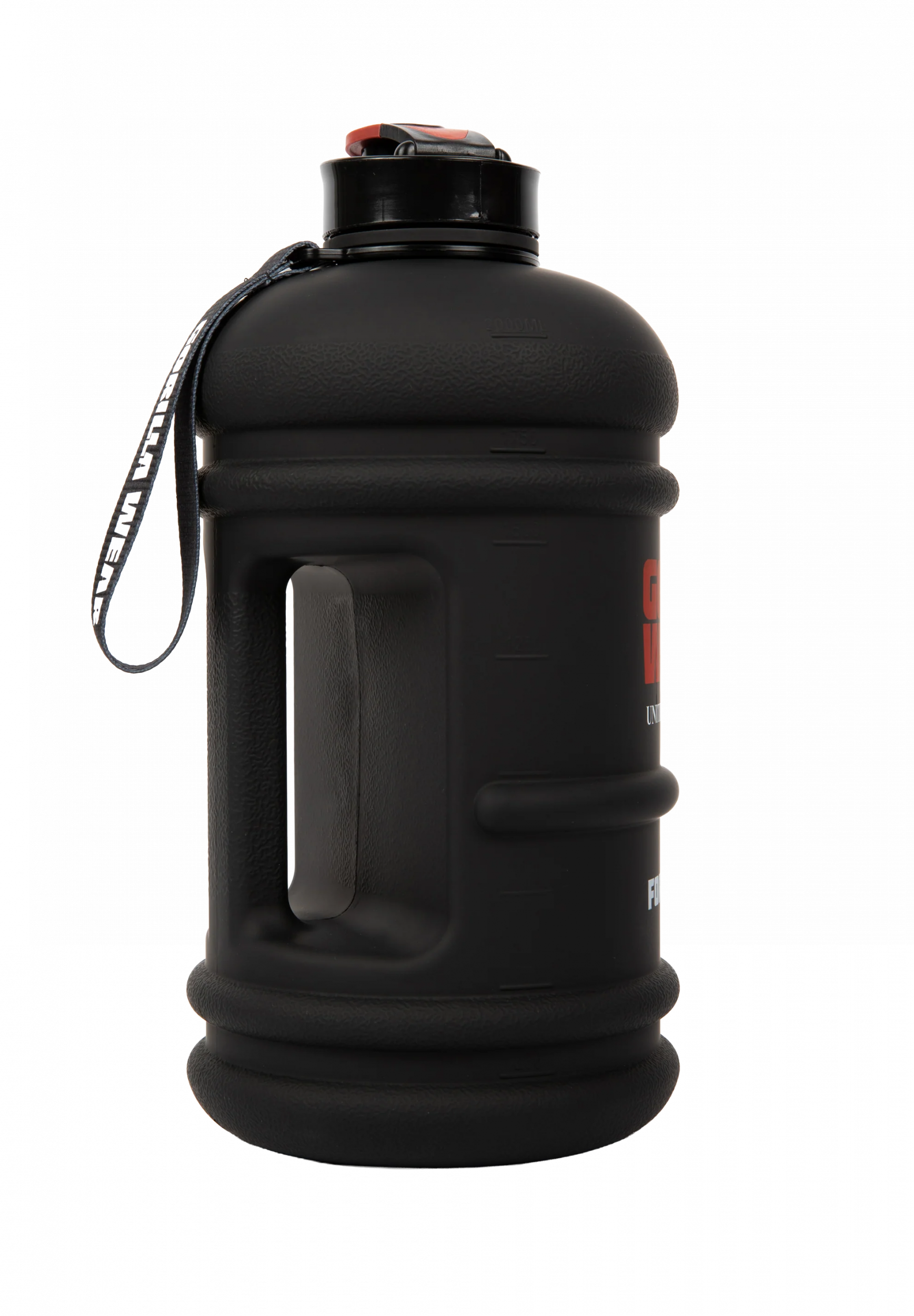 Gourde Gorilla Wear 2,2 L noire - vue officielle 2