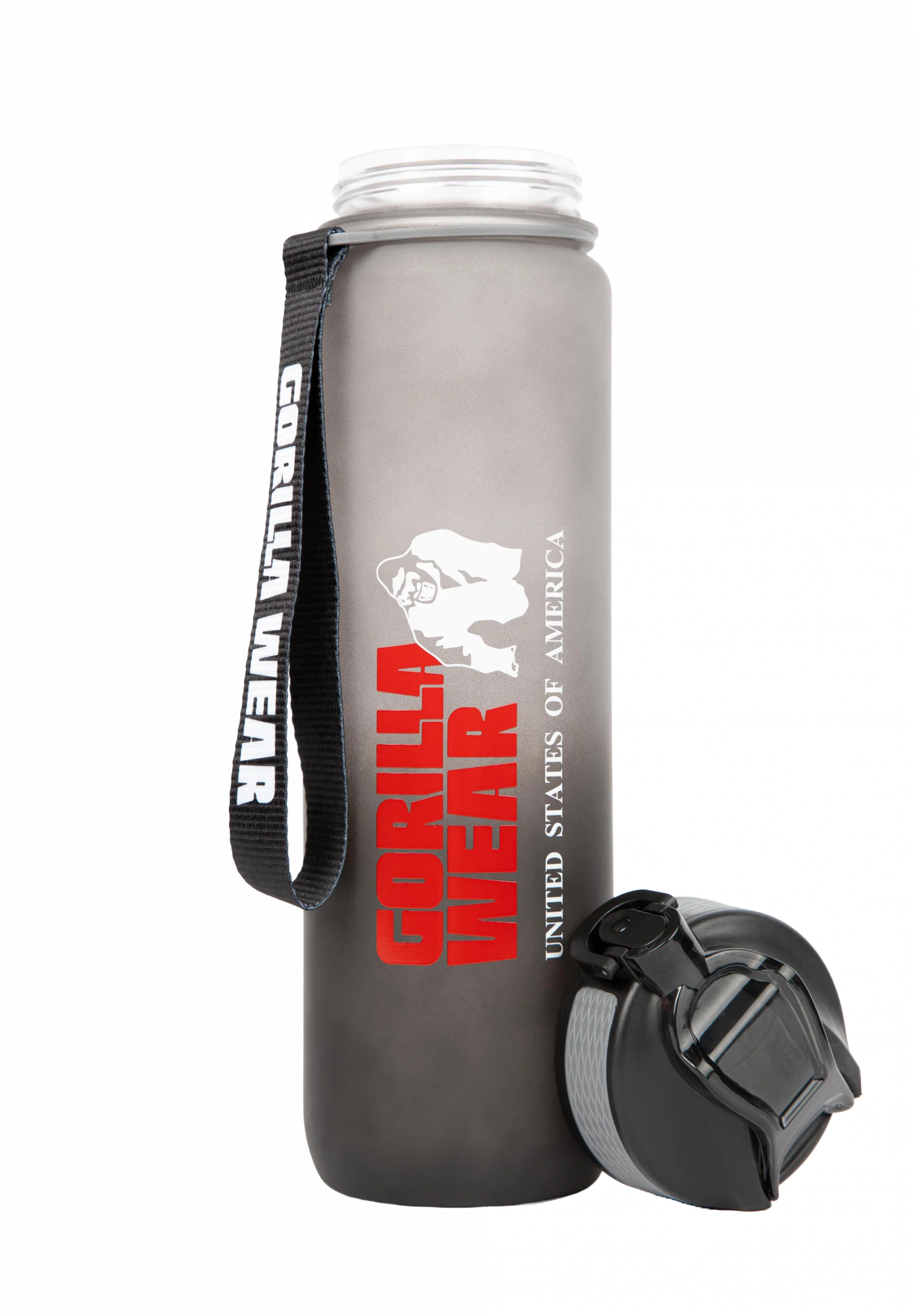 Gourde dégradée Gorilla Wear 1000 ml noir et gris - vue officielle 2