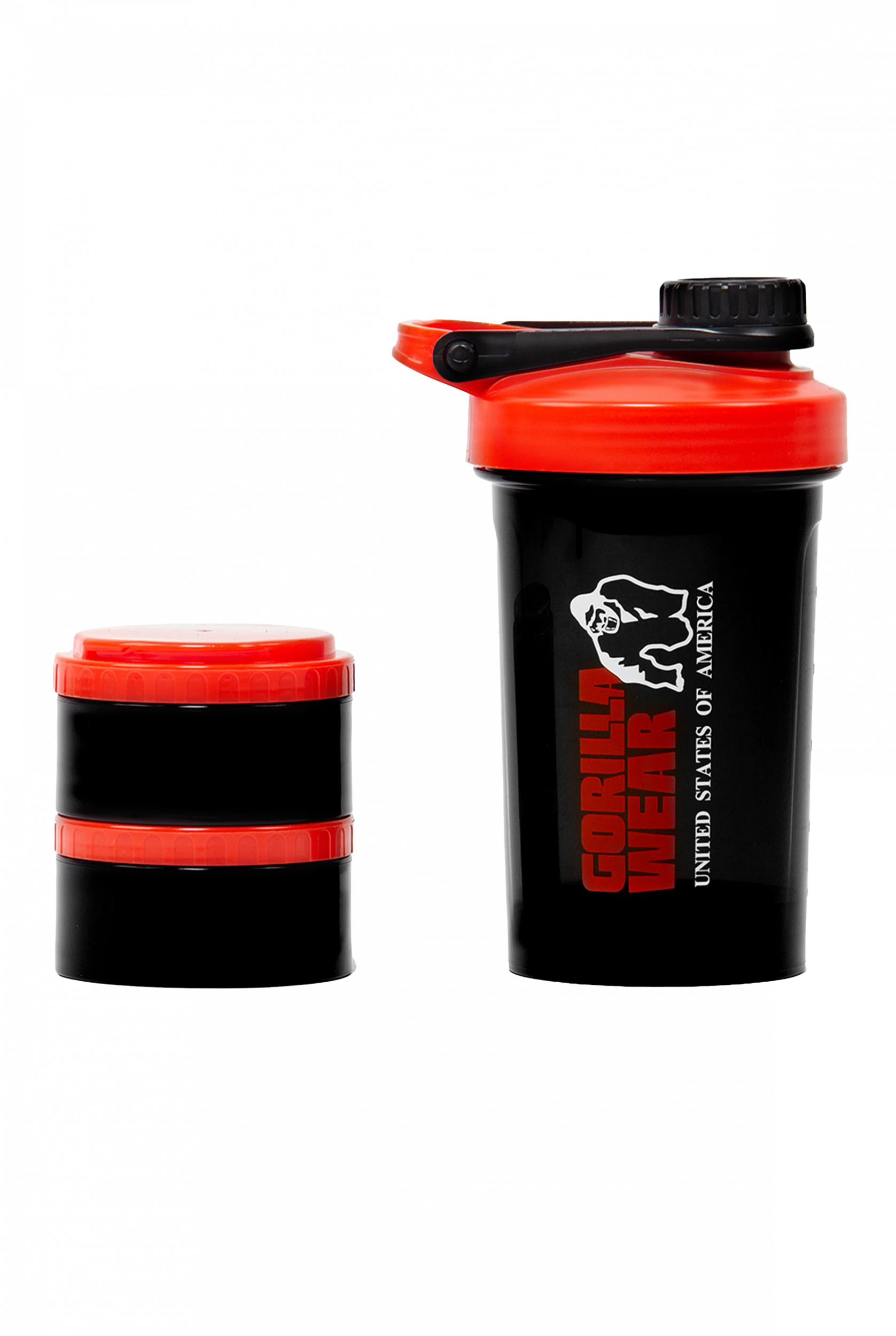 Shaker 2 GO Gorilla Wear 500 ml noir et rouge - vue officielle 3