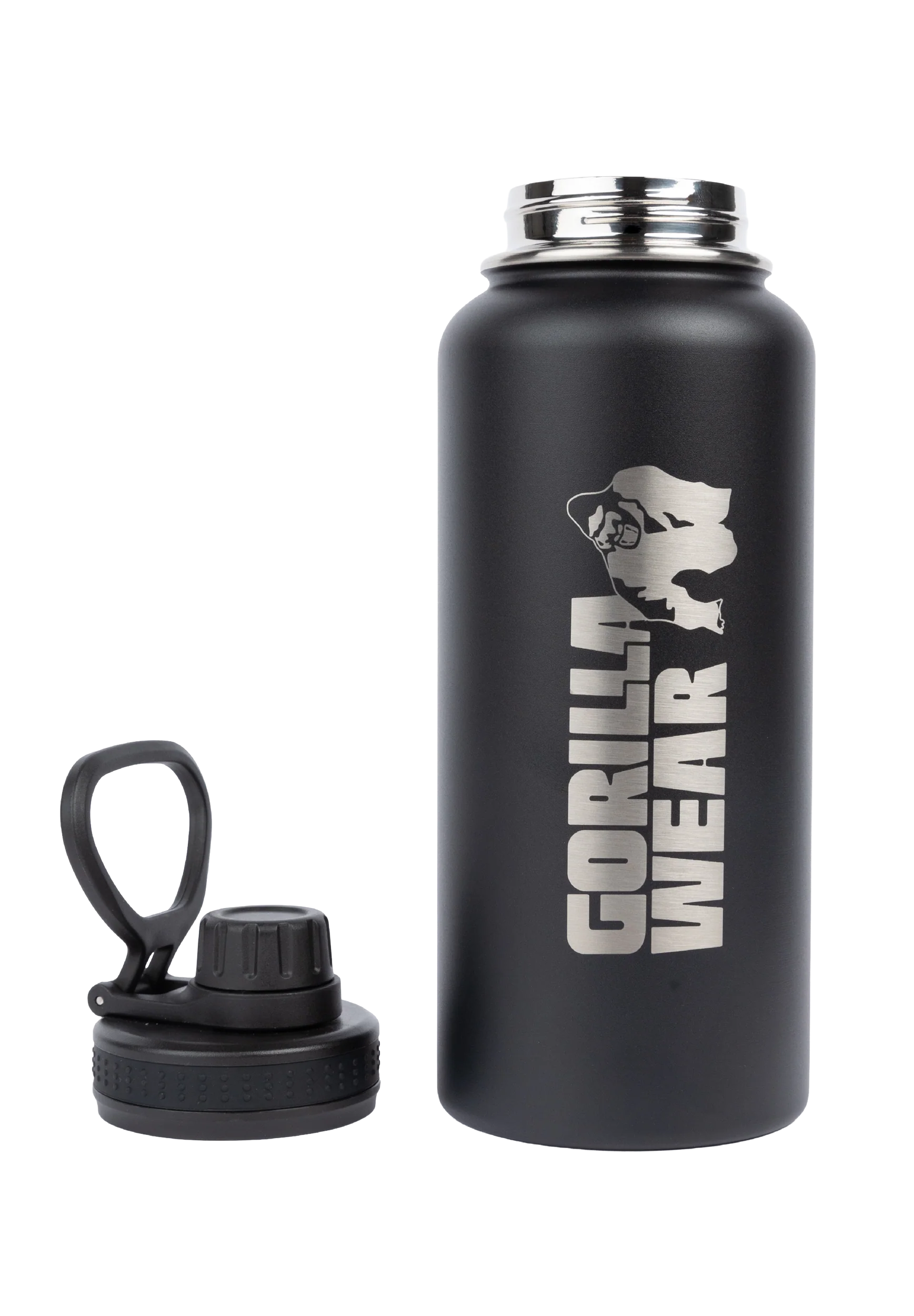 Gourde isotherme Gorilla Wear inox 1000 ml noire - vue officielle 3