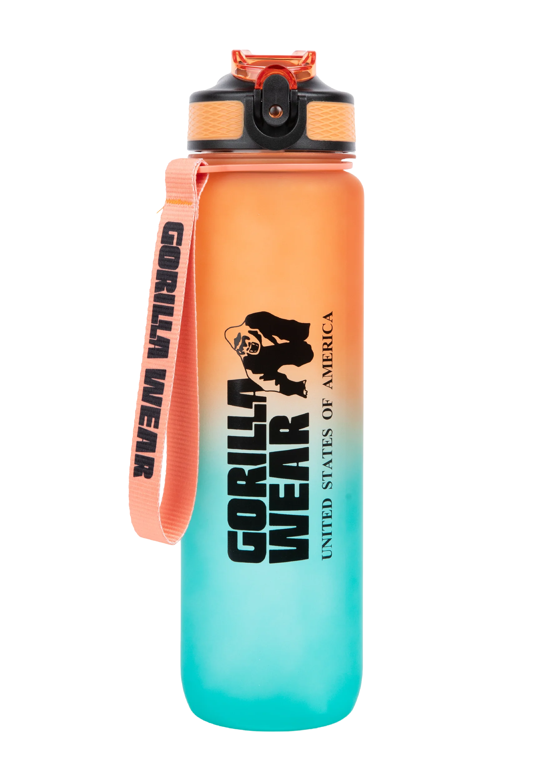 Gourde dégradée Gorilla Wear 1000 ml vert et orange - photo officielle