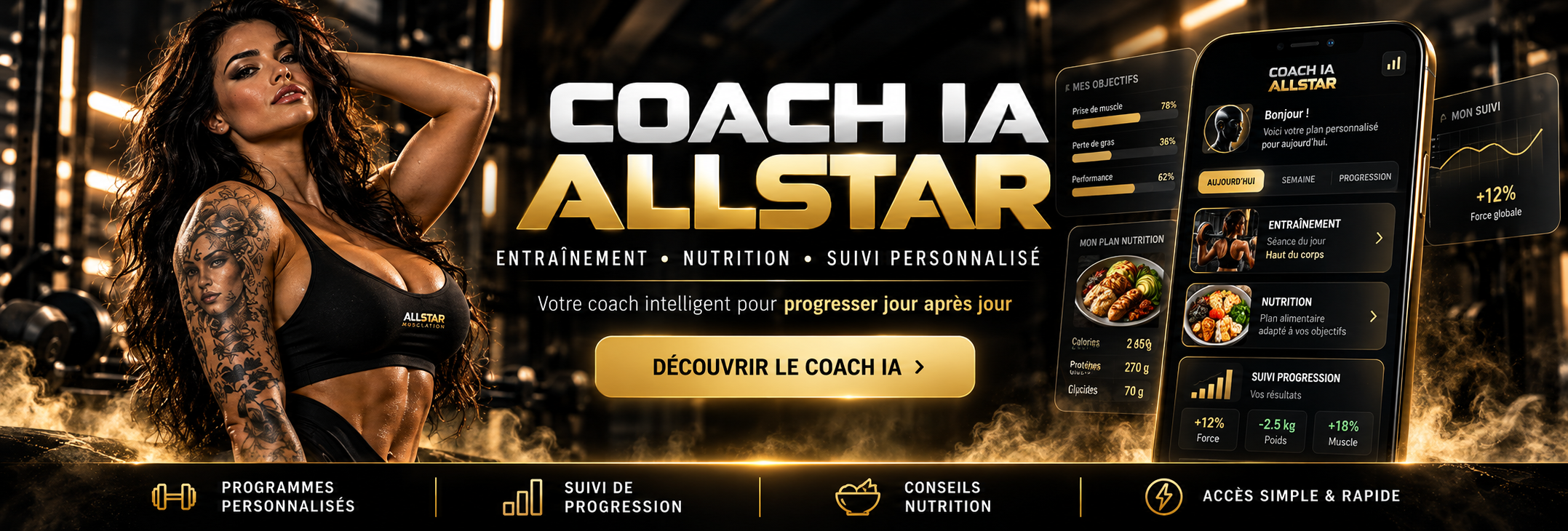Coach IA AllStar - entraînement, nutrition et suivi personnalisés