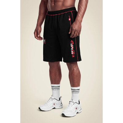Short mesh Marlow Gorilla Wear homme - Noir/Rouge, vue 1