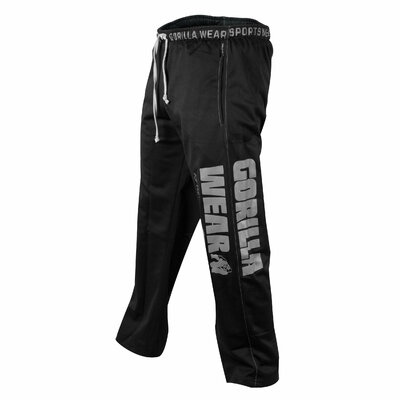 Pantalon Logo Mesh noir Gorilla Wear, vue de face