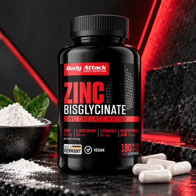 Body Attack Zinc Bisglycinate 25 mg 180 capsules