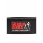 Gorilla Wear Gorilla Wear 4 Inch Padded Leather Lifting Belt - Black/Red, vue officielle secondaire