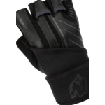 Dallas Wrist Wraps Gloves 2.0 - Black/Gray – détail officiel Gorilla Wear