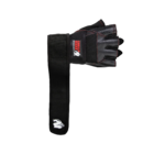 Dallas Wrist Wraps Gloves - Black/Red Stitched, photographie Gorilla Wear 3
