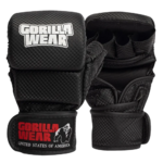 Ely MMA Sparring Gloves - Black/White – photo officielle Gorilla Wear 1