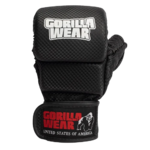 Ely MMA Sparring Gloves - Black/White – photo officielle Gorilla Wear 2