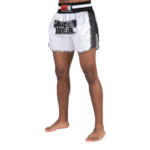 Piru Muay Thai Shorts - White/Black – photo originale Gorilla Wear 1