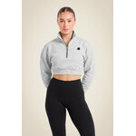Sweat court demi-zip Ocala Gorilla Wear femme - Gris, vue 1