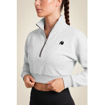 Sweat court demi-zip Ocala Gorilla Wear femme - Gris, vue 4