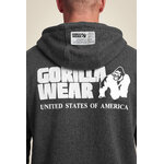 Classic Oversized Zipped sweat à capuche Gorilla Wear - Gris foncé chiné, photo 4