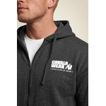 Classic Oversized Zipped sweat à capuche Gorilla Wear - Gris foncé chiné, photo 5