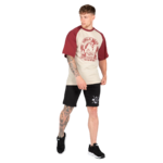 Logan Oversized T-shirt Gorilla Wear - Beige/Rouge, vue 3