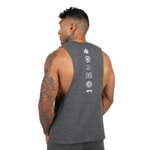 Lopez Drop Armhole débardeur Gorilla Wear - Gris foncé chiné, vue 2