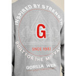 Sweat oversize Leeds Gorilla Wear homme - Gris clair chiné, vue 4