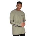 T-shirt manches longues oversize Boise Gorilla Wear homme - Vert kaki, photographie 1