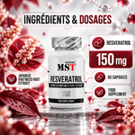 MST - Resvératrol 150 mg, 60 capsules ingredients