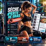 Couverture du programme interactif AllStar Sèche et Perte de Gras 8 semaines, athlète et guide nutrition