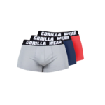 Lot de 3 boxers Gorilla Wear homme - Gris/Bleu/Rouge vue 1