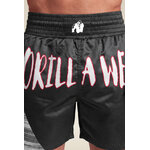 Short de boxe Clayton Gorilla Wear - Noir/Rouge, vue 5
