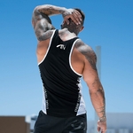 Hommes-Bodybuilding-d-bardeur-Gymnases-D-entra-nement-Fitness-Coton-Sans-Manches-chemise-Crossfit-v-tements